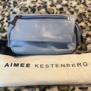 Aimee Kestenberg Powder Blue Pebbled Leather Crossbody